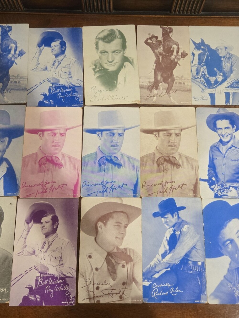 1950s Arcade Western Movie Star Trade Cards Lot Of 37 Had Duplicates